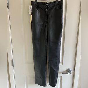 Aritzia Melina Leather Pant 6L Black New With Tags
